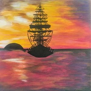 The painting "Full calm" painted by me.